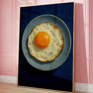 Minimalistische Muurprint Gebakken Ei Modern Poste Poster