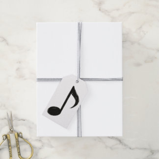 Minimalistische muzieknoot – Inktborstelstijl op Cadeaulabel