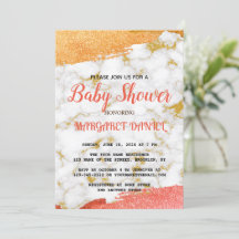 Minimalistische naam Pas wit marmeren Baby shower 