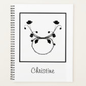 Minimalistische naam van de dierentuin Taurus Planner (Voorkant)