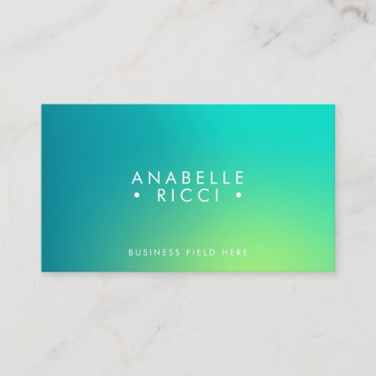 Minimalistische naam | Verloop | Tosca en geel Visitekaartje (Voorkant)