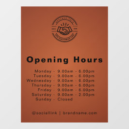 Minimalistische naamgeving voor kleine bedrijven O Raamsticker