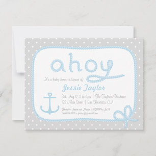 Minimalistische Naamse Thema Baby Shower Uitnodigi Kaart