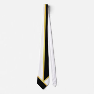 Minimalistische namaak goud zwart wit stropdas