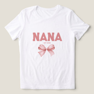 Minimalistische nana Est cute bow roze Tri-Blend Shirt