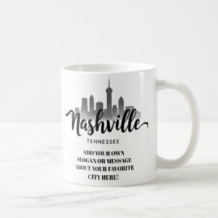 Minimalistische Nashville Silhouette, Tennessee St Koffiemok