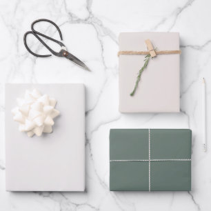 Minimalistische Natuurlijke Diepe Salie Effen Kleu Inpakpapier Vel