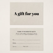 Minimalistische natuurlijke papiertextuur licht be visitekaartje (Voorkant /achterkant)