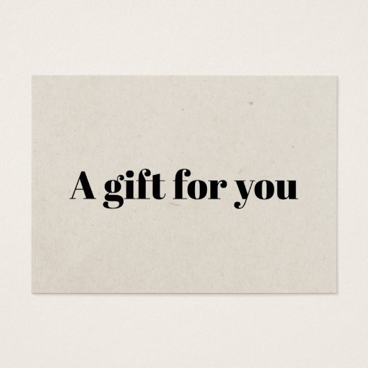 Minimalistische natuurlijke papiertextuur licht be visitekaartje (Voorkant)