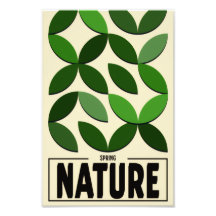 Minimalistische natuurposter – lente botanische wa