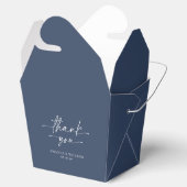 Minimalistische Navy Wedding Favoriet Box Bedankdoosjes (Geopend)