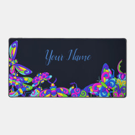 Minimalistische Neon Bugs Kleurrijke Bold Vibrant Bureaumat