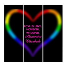 Minimalistische Neon Regenboog Hart "Liefde is lie