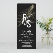 Minimalistische nepgoud veer boheemse details kaart (Staand voorkant)
