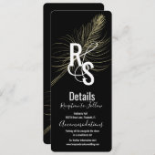 Minimalistische nepgoud veer boheemse details kaart (Voorkant / Achterkant)