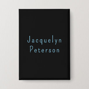 Minimalistische Neutral Zwart Blauw Elegante Moder Button