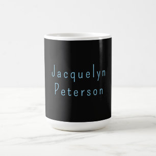 Minimalistische Neutral Zwart Blauw Elegante Moder Koffiemok