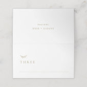 Minimalistische Neutrale Gouden Witte Trouwtafel (Buitenkant ongevouwen)