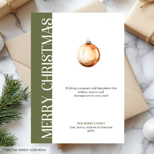 Minimalistische neutrale kerstgroetkaart ontwerp feestdagenkaart