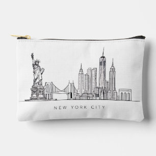 Minimalistische New York City Skyline Lijnkunst Etui