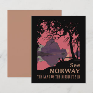 Minimalistische Noorwegen Zonsondergang Poster - B