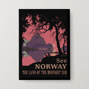 Minimalistische Noorwegen Zonsondergang Poster - B Button