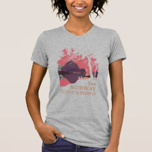 Minimalistische Noorwegen Zonsondergang Poster - B T-shirt