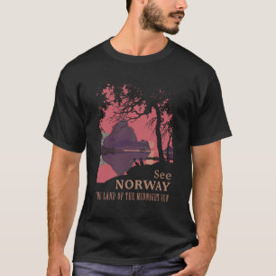 Minimalistische Noorwegen Zonsondergang Poster - B T-shirt