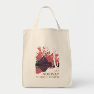 Minimalistische Noorwegen Zonsondergang Poster - B Tote Bag