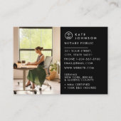 Minimalistische notaris ondertekenaar aangepaste L Visitekaartje (Voorkant)