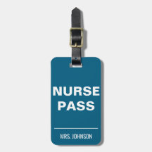 Minimalistische Nurse Pass - Bold Blue School Hall