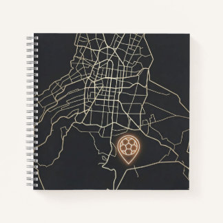 Minimalistische NYC-voetbalkaartspeldlijn Kunst Notitieboek