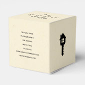 Minimalistische Off White Vastgoed Bedankdoosjes (Achterkant)