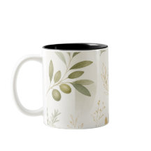 Minimalistische olijf- en rozemarijn botanische mo
