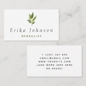 Minimalistische Olijfboomtak Herbalist Gardener Visitekaartje (Voorkant / Achterkant)