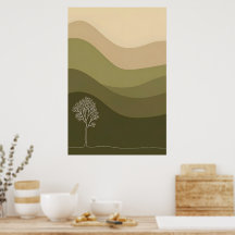 Minimalistische Olive Hill kunst