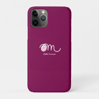 Minimalistische Om Handgeschreven Gepersonaliseerd iPhone 11 Pro Hoesje