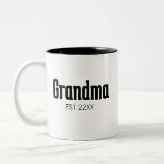 Minimalistische oma EST Tweekleurige Koffiemok