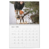 Minimalistische oma fotocollage herinneringen kale kalender (Mar 2026)