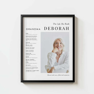 Minimalistische oma levensverhaal Poster