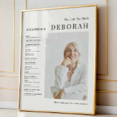 Minimalistische oma levensverhaal Poster