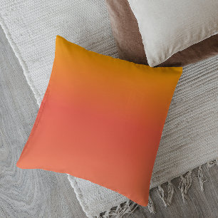 Minimalistische Ombre Levendige Zonsondergang Kussen
