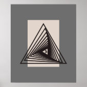 minimalistische oneindige driehoeken poster (Voorkant)