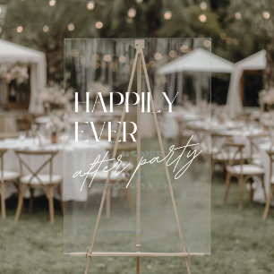 Minimalistische Ontvangstfeest na een Elopement We Acryl Bord