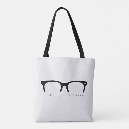 Minimalistische oogglas Canvas tas (Achterkant)