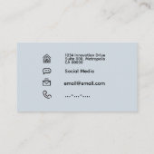 Minimalistische opaalsteen visitekaartje (Achterkant)