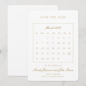 Minimalistische Opslag Agenda Kalender Save The Date (Voorkant / Achterkant)