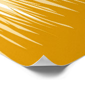 Minimalistische oranje en witte klaprozen weide bl poster (Hoek)