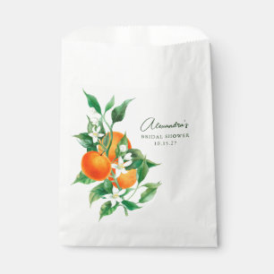 Minimalistische Oranje Fruit Botanische Bruiloft B Bedankzakje
