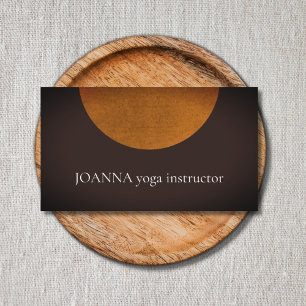 Minimalistische Oranje Yoga-instructie van Brown Visitekaartje